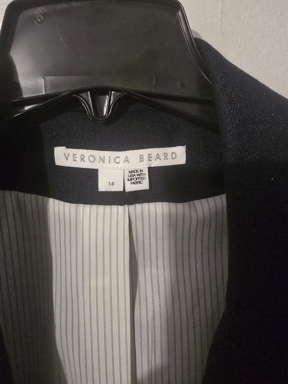Veronica Beard Navy Hosanna Dickey One Button Blazer - Picture 3 of 7